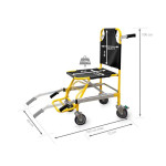 SuperOrtho Stair Climbing Wheelchair for disabled 4 wheels Yellow ΚΑΘΙΣΜΑ ΦΟΡΕΙΟ ΑΜΑΞΙΔΙΟ ΚΑΡΕΚΛΑ ΜΕΤΑΦΟΡΑΣ ΑΣΘΕΝΩΝ ΑΛΟΥΜΙΝΙΟΥ 
